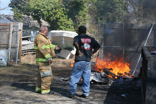 Dep. chief Mercure explaining open burning regulations 
           2-18-2012