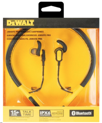 1) Product:  DEWALT ® Jobsite Pro Wireless Earphones