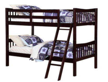 8) Product:  Longwood Forest Angel Line Bunk Beds with Angled Ladders; 2-Year-Old Child’s Death Reported