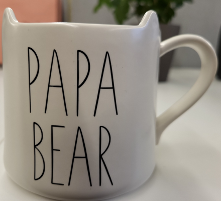 1) Product:  Indigo branded Papa Bear and Mama Bear Mugs