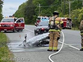 Motorcycle fire - Lexington Park